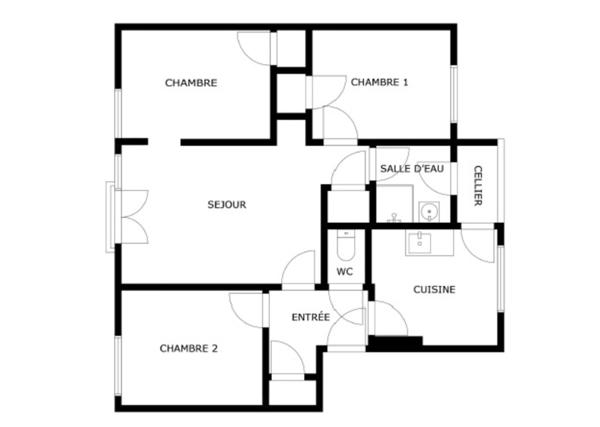 SAINT PRIEST Centre (69) à vendre Appartement T4 rénové, 3 chambres