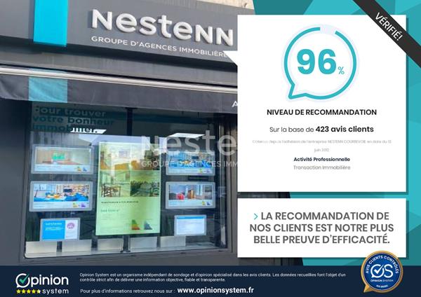 Appartement Courbevoie 4 pièces traversant vue Paris et la Défense balcons lumineux DPE D