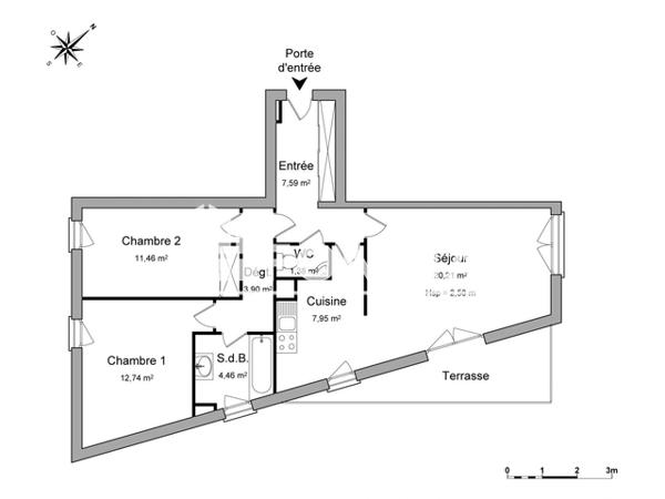 Location Appartement 3 pièces 71 m² - 108 AVENUE DU GENERAL LECLERC Vandoeuvre-les-nancy 54500