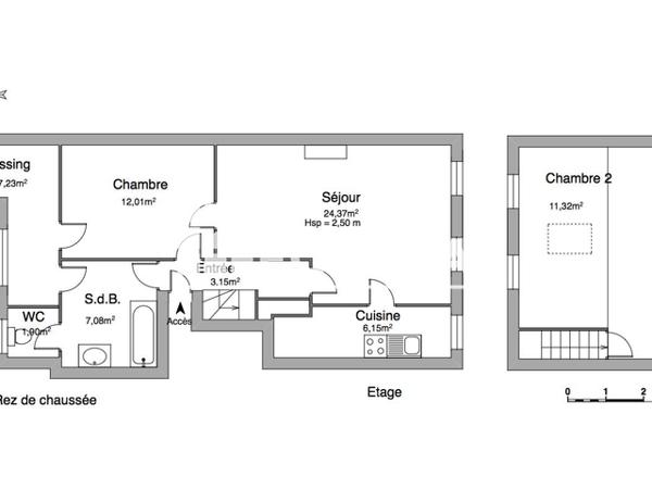 Location Appartement 3 pièces 73.21 m² - 24 RUE JULES STEEG Bordeaux 33800