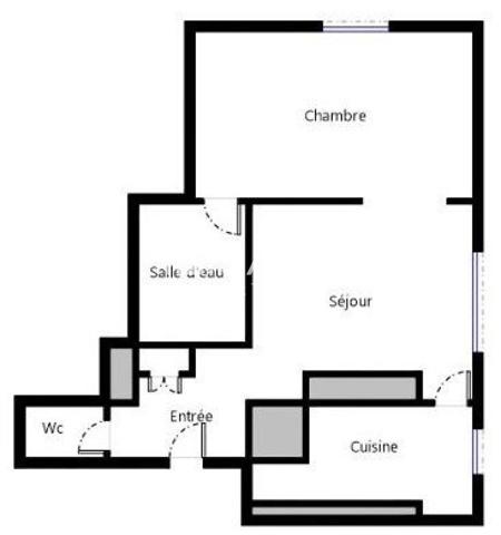 T2 - 34m2 - SEJOUR - CUISINE - 1 CHAMBRE - CAVE