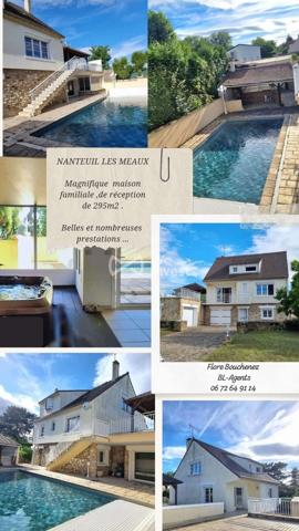 Secteur prisé : MAGNIFIQUE villa  de 295 m2 , 9 pièces, avec jardin , garages et piscine