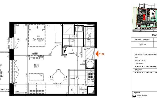 Appartement à vendre    2 pièces •  Saint-Paul-lès-Dax