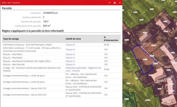 Terrain à vendre de 744,00 m² CHAMPCELLA (05)