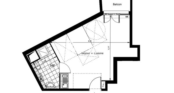 Location Studio meublé 31.98 m² - Le Blanc-mesnil 93150