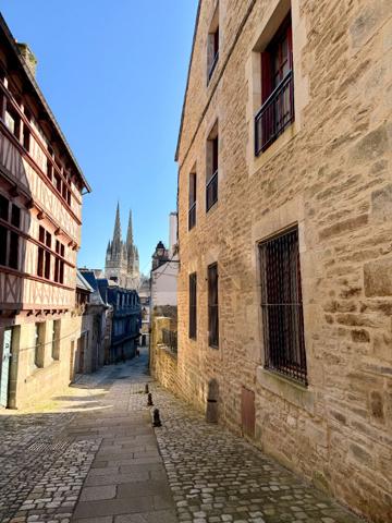 A VENDRE QUIMPER HISTORIQUE APPARTEMENT DUPLEX JARDIN PARKING