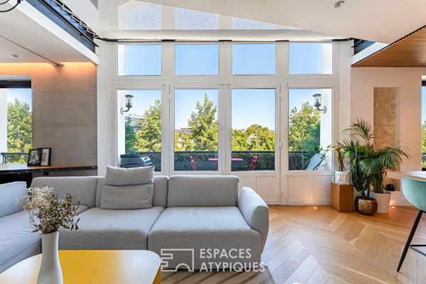 Duplex contemporain avec balcon dans un ancien hôtel particulier, aux portes de l’Île Seguin