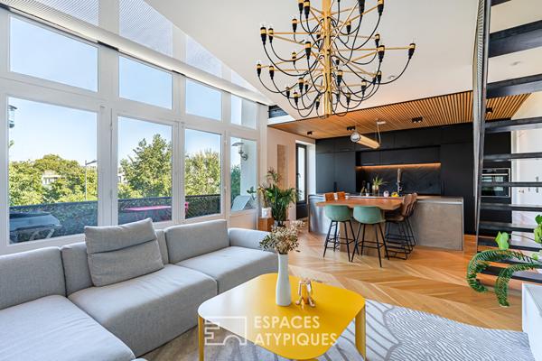 Duplex contemporain avec balcon dans un ancien hôtel particulier, aux portes de l’Île Seguin