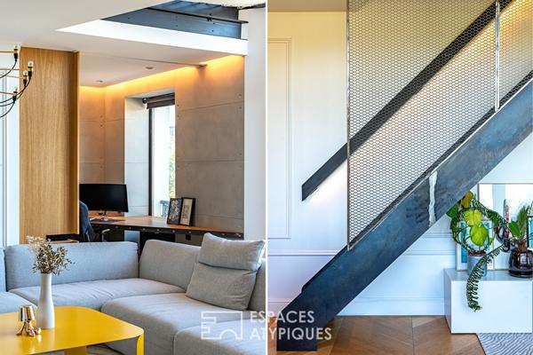 Duplex contemporain avec balcon dans un ancien hôtel particulier, aux portes de l’Île Seguin