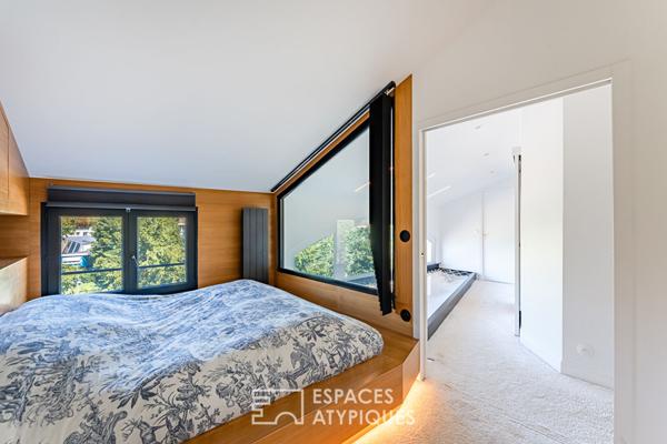 Duplex contemporain avec balcon dans un ancien hôtel particulier, aux portes de l’Île Seguin