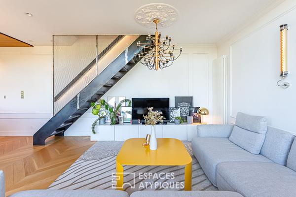 Duplex contemporain avec balcon dans un ancien hôtel particulier, aux portes de l’Île Seguin