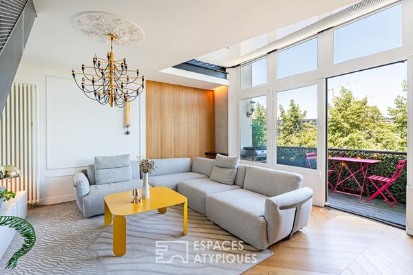 Duplex contemporain avec balcon dans un ancien hôtel particulier, aux portes de l’Île Seguin