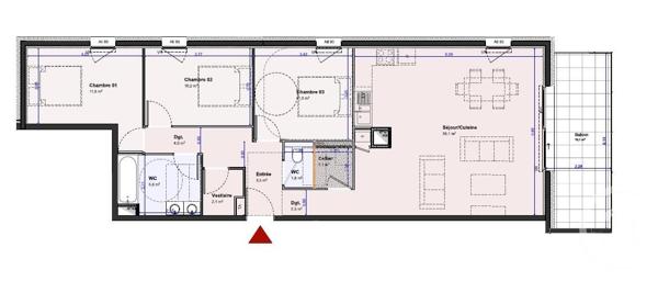 appartement à vendre  4 pièces - 92,30 m2 PONTCHARRA - 38