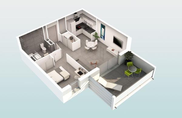 Béziers, proche tous commerces , T2, T3 neuf Décembre 2022 avec parking et piscine privée.