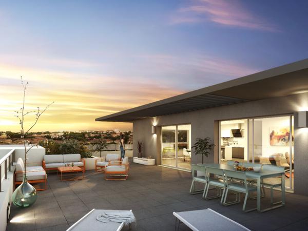 Béziers, proche tous commerces , T2, T3 neuf Décembre 2022 avec parking et piscine privée.