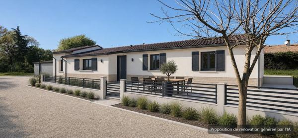Maison de 88m² environ et chai attenant de 30m² sur un terrain de 550 m²