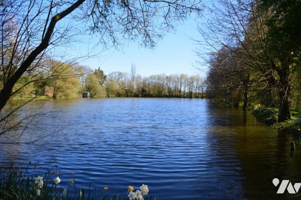 vente sur la commune de Bouère un terrain loisirs avec un étang et un hangar