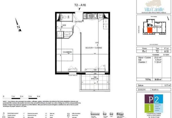 Appartement 2 pièces                                        - 44500 La Baule-Escoublac Réf : 3535