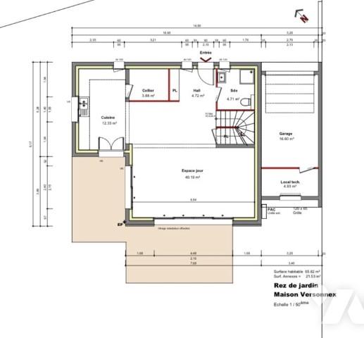 Parcelle de terrain à bâtir de 675m² à proximité du centre du village,