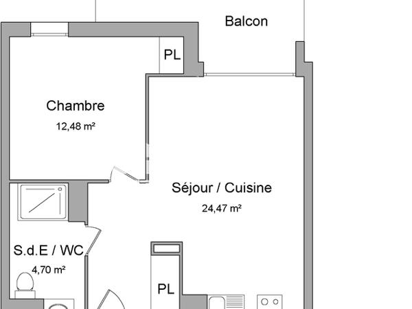 Location Appartement 2 pièces 41.65 m² - 39 CHEMIN ST ETIENNE Bayonne 64100