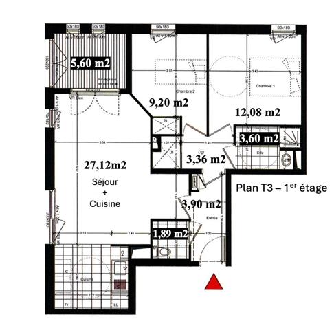 Appartement à vendre 3 pièces 67 m² Carquefou