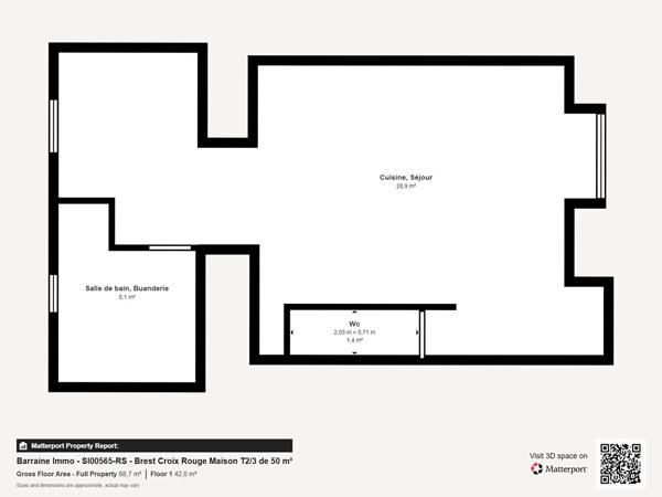 Vente maison à Brest, 3 pièces 50m²