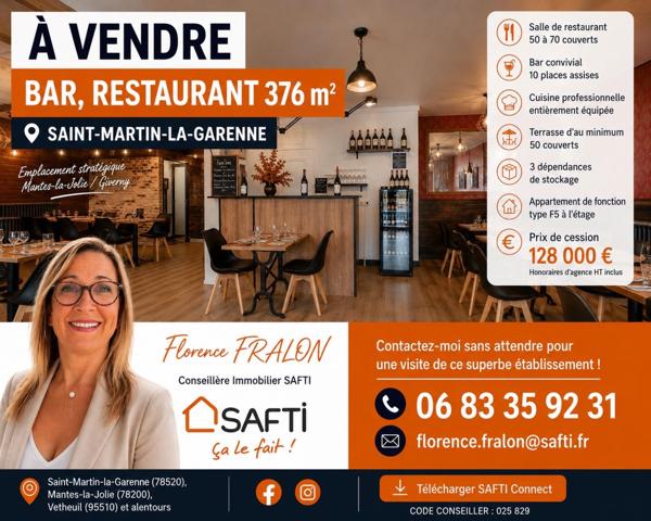 Superbe Bar Restaurant à saisir rapidement.