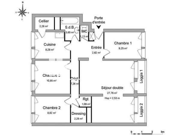 Location Appartement 4 pièces 85.25 m² - 7 PARC DE LA TOUQUES Mont Saint Aignan 76130