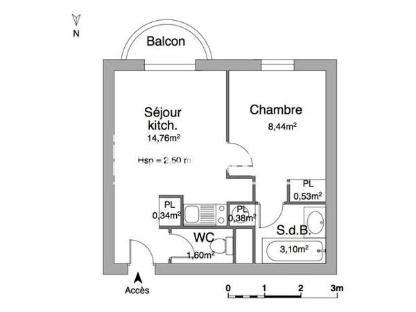 Location Appartement 2 pièces 29.15 m² - RESIDENCE QUATROCENTO Le Mans 72000