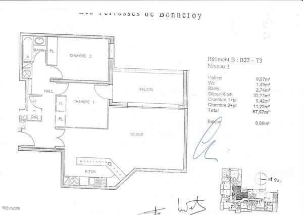 Appartement à vendre 3 pièces 66 m² Toulouse