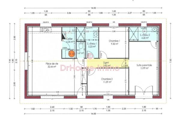 Maison à vendre 4 pièces de 88 m²