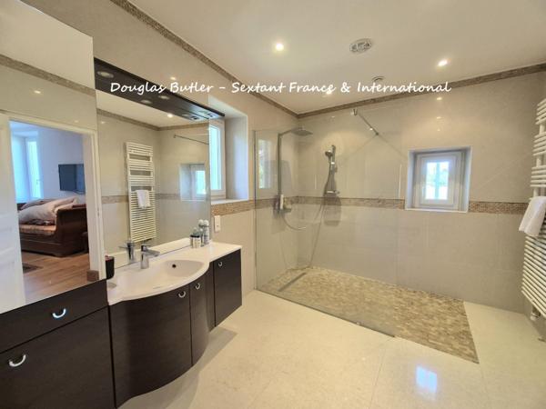 Elegante propriete avec parc et piscine, vue sue la Dordogne