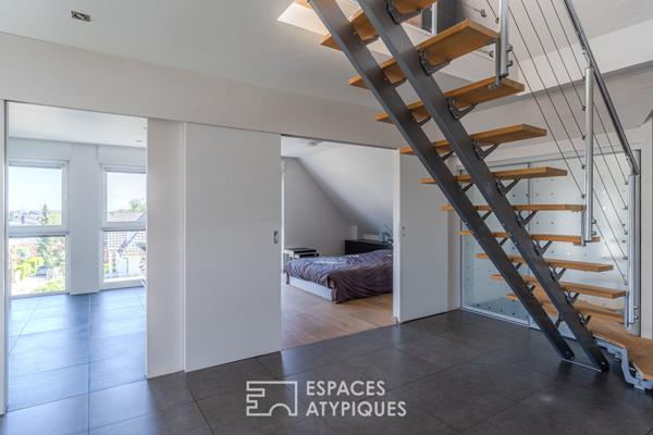 Maison contemporaine sur les hauteurs avec vue Cathédrale