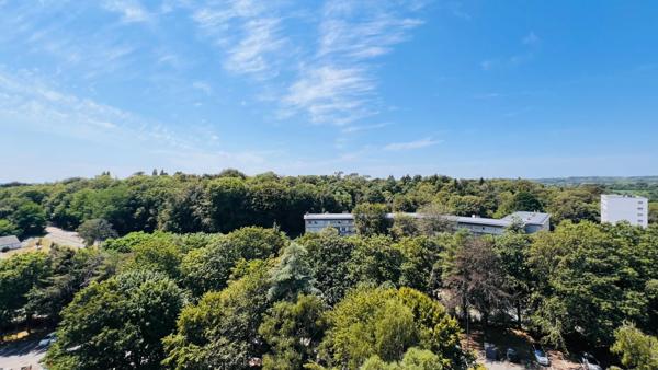 Quimper Ouest - Appartement T4 de 78 m² habitable - 1 loggia - avec vue panoramique sur la rivière de l’Odet - Une terrasse - Cave.
