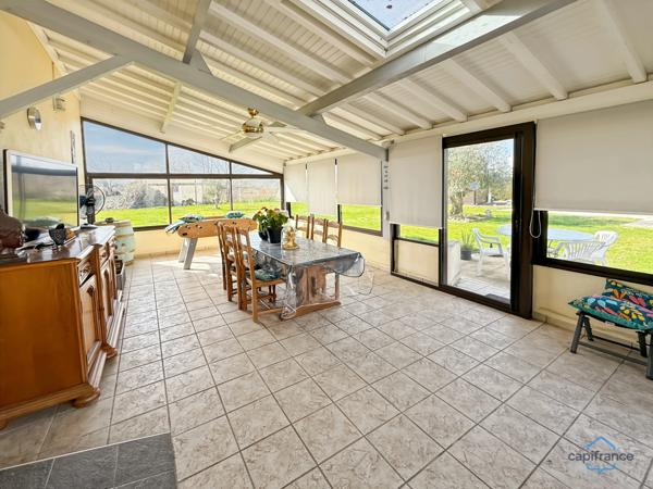 Dpt Gers (32), à vendre BARCELONNE DU GERS Maison T5 de 155 m² habitables + grands garages, dépendances et piscine sur 8678 m² de terrain, au calme