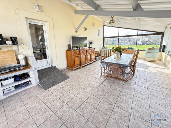 Dpt Gers (32), à vendre BARCELONNE DU GERS Maison T5 de 155 m² habitables + grands garages, dépendances et piscine sur 8678 m² de terrain, au calme