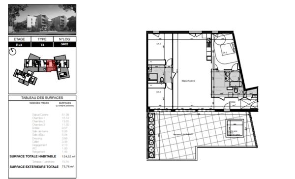 T4 neuf d’exception à Canet avec grande terrasse