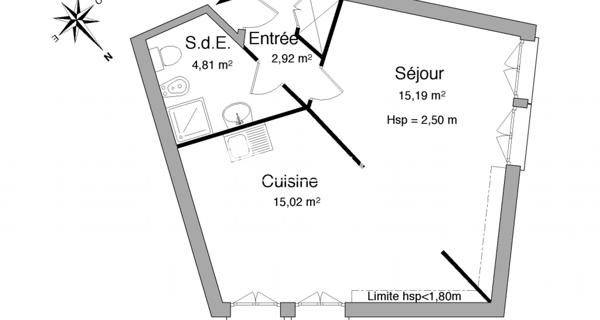 Location Studio 37.94 m² - Orléans 45000