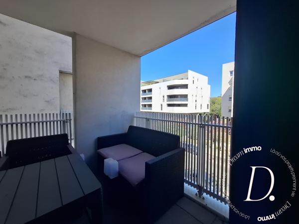 Montpellier, Ovalie - Appartement 2 pièces, double balcon et parking