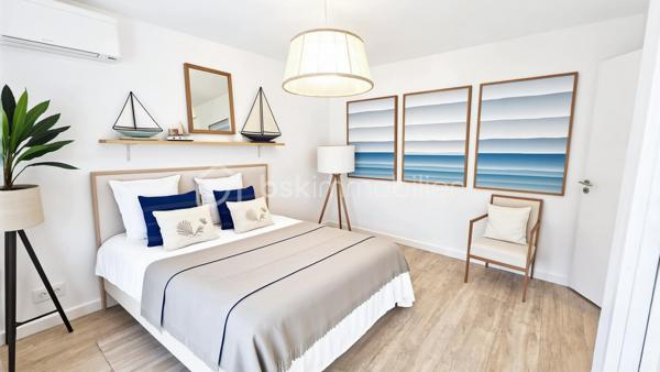 Votre conseillère Fabienne RIGAUD Bskimmobilier vous propose à Sainte-Maxime :

À seulement 500 mètres de la mer et 800 mètres du centre-ville, découvrez ce superbe appartement T4 neuf de 106 m², situé en rez-de-jardin d'une villa dans un environnement calme et recherché.

Pensé comme une maison et conçu comme un appartement, ce bien offre un art de vivre privilégié à quelques pas de la mer.

Entièrement de plain-pied et sans aucune marche, il bénéficie de deux espaces extérieurs avec jardins paysagers, équipés d'un arrosage automatique et nécessitant peu d'entretien. Sa double exposition Est/Ouest lui assure une luminosité optimale tout au long de la journée.

Neuf et jamais habité, il est disponible immédiatement : posez simplement vos valises et profitez.

Vous découvrirez une vaste pièce de vie d'environ 50 m² avec une cuisine américaine haut de gamme entièrement équipée et son îlot central. Cet espace s'ouvre directement sur un agréable jardin paysager exposé Est.

Un cellier complète l'espace de vie.

L'espace nuit se compose de deux chambres disposant chacune de leur salle d'eau privative, ainsi que d'une magnifique suite parentale avec grand dressing, salle de bains comprenant douche et baignoire, et WC indépendant.

La climatisation est présente dans l'ensemble des pièces pour un confort optimal tout au long de l'année.

À l'extérieur, un second jardin exposé Ouest vous permettra de profiter en toute tranquillité.

Prestations de qualité :
• Cuisine entièrement équipée haut de gamme
• Climatisation dans toutes les pièces
• Fibre optique
• Arrosage automatique
• Jardins paysagers déjà aménagés
• Résidence intimiste de seulement 2 lots

Pour votre confort :
• 3 places de parking privatives

Un bien rare sur le marché maximois, alliant le confort du neuf, des prestations de qualité et un emplacement privilégié à proximité immédiate des plages et des commodités.

Les photos donnent un aperçu, mais seule une visite vous permettra d'apprécier pleinement la qualité de ce bien. Contactez Fabienne RIGAUD – BSK Immobilier au 06 60 81 38 06.