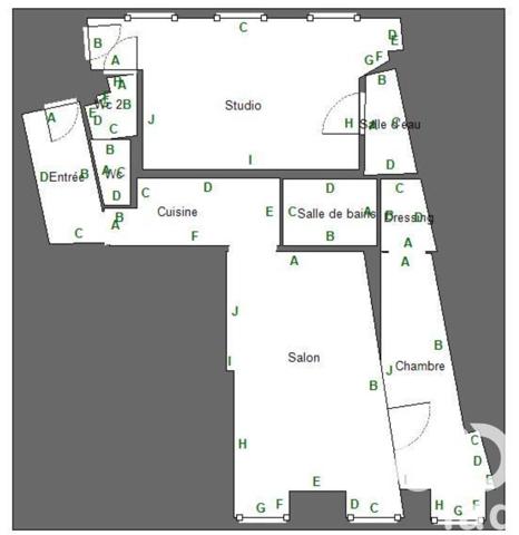 Appartement 3 pièces de 61 m² à Paris (75001)