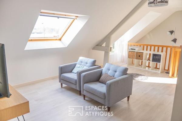Maison familiale contemporaine avec jardin et garage