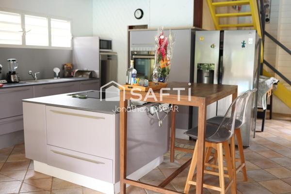 Villa F7 Sainte-Luce avec 2 bungalows, mezzanine, piscine et spa