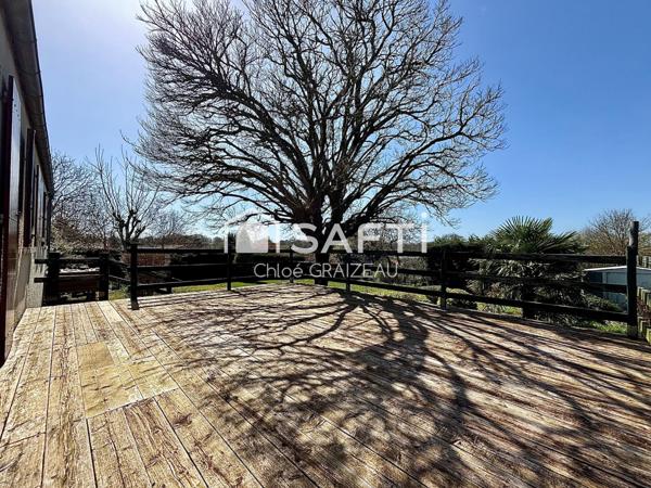 Maison de plain-pied, 95 m² habitables, garage