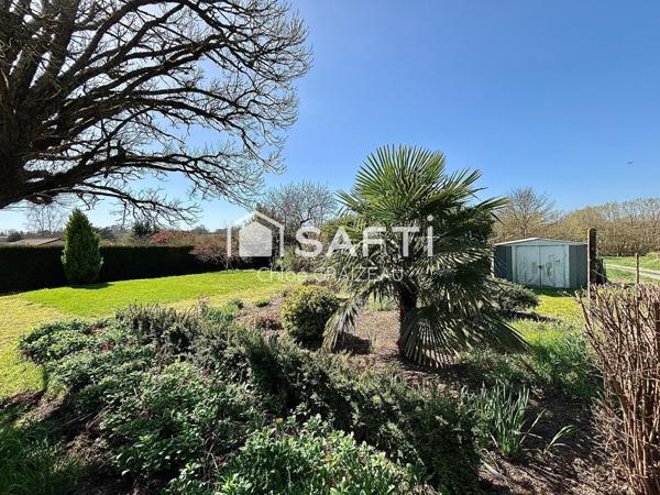 Maison de plain-pied, 95 m² habitables, garage