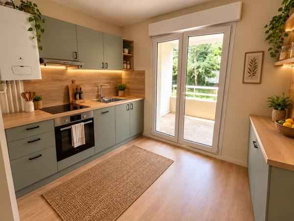Angers T2 avec parking et balcons – quartier Justices