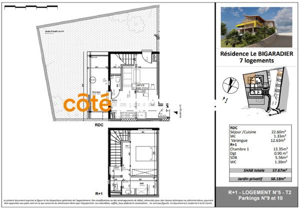 Vente Appartement58 m² - 2 Pièces - SAINT DENIS (97400)