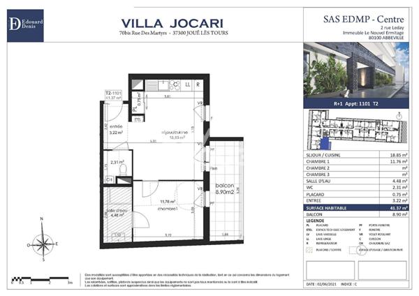 APPARTEMENT T2 AVEC PARKING