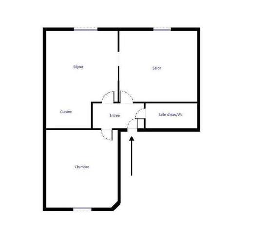 Appartement 2 pièces                                        - 44000 Nantes Réf : 12301