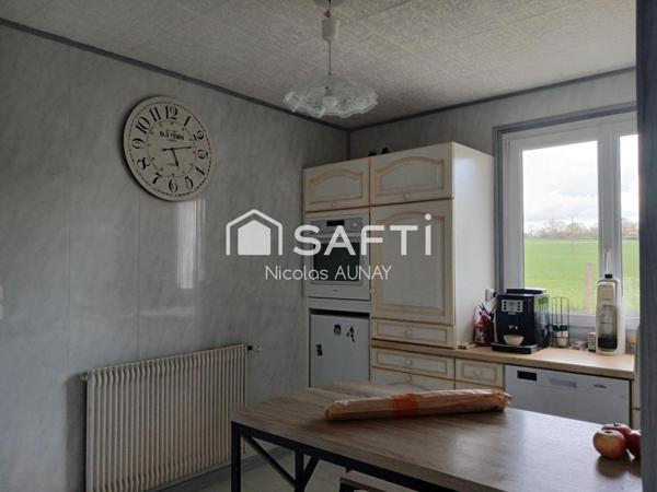 Maison de 125m2 en campagne avec un grand terrain.